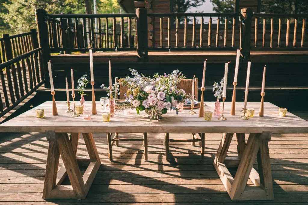 Jackson hole elopement tablescape