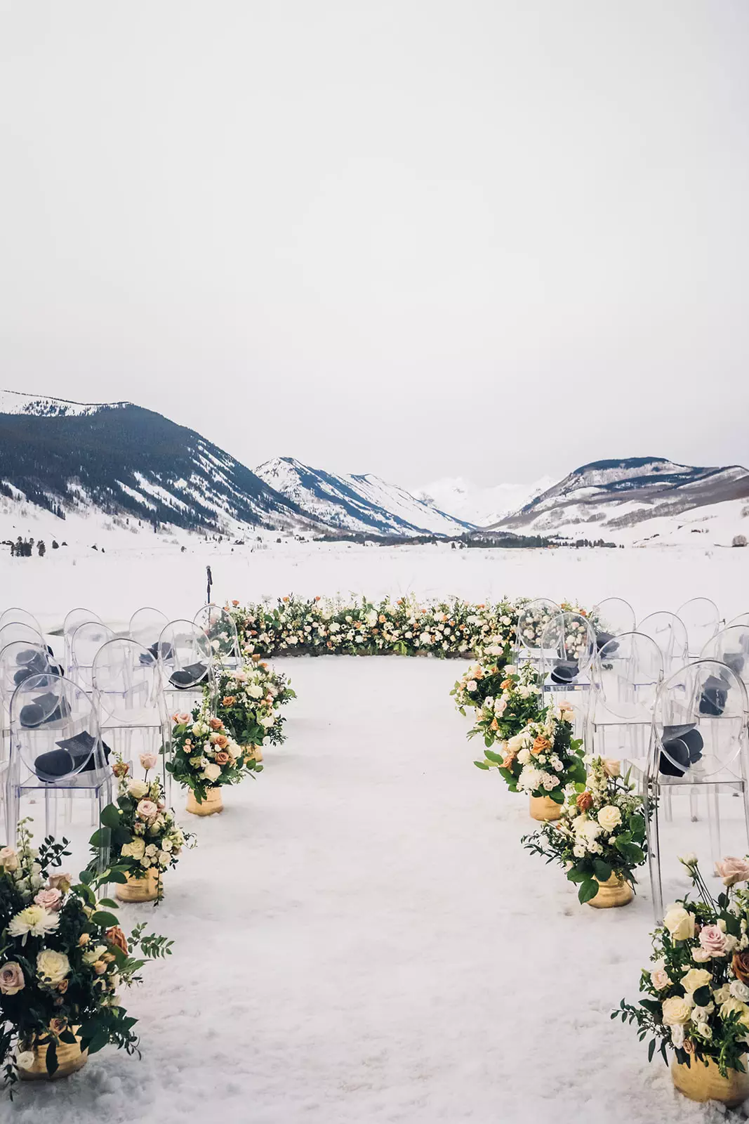 Crested Butte wedding clear chairs